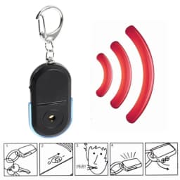 Portable Sensing Car Key Finder with Light Anti-Lost Key Finder Smart Find Locator Keychain Whistle Beep Sound Control LED Torch
