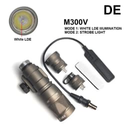SOTAC Tactical M300V IR Lighting and LED White Scout Flashlight with Remote Pressure Switch