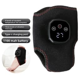 Electric Ankle Massager with Heat & Vibration 4 Heating Levels 3 Modes Infrared Hot Compress Brace