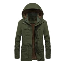 Military Cargo Coat Mens Thick Warm Man Jacket Winter Parkas Casual Cotton Padded Jacket Male Multi-Pocket Fur Hoodies Men Parka