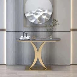 Nordic Light Luxury Console Table for Living Room Furniture Entryway Table Modern Hallway Table Semicircular Entrance Tables