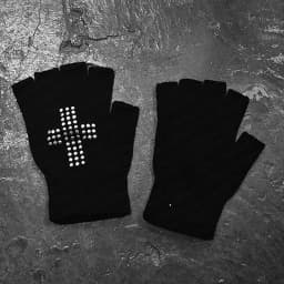 2000s vintage Y2K punk gloves for men and women hot brick half finger gloves no finger elastic knitted winter gloves emo girl