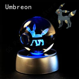 Pokemon 3D Crystal Ball Pikachu Gengar Mew Mewtwo Figurines Lamp Base Pokeball 3D Pokemon Glass Ball Statue Birthday Gift