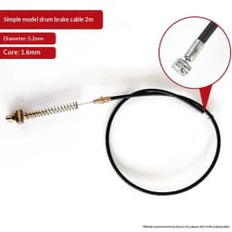 E-bike Brake Cable Rust Proof 1PC 1.25-2M Adjustable Front Rear Drum Brake Line for Electric Scooter Upgrade Parts