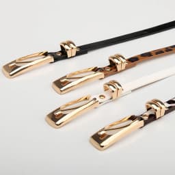 Classical Thin PU Leather Women Belts Gold Metal Buckle Waist Belt Luxury Black White Belt Waistband Dress Coat Jeans Straps