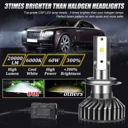 H7 H11 LED Headlight 20000LM H8 H9 CSP 120W HB3 HB4 9005 9006 H1 Canbus No Error 6000K 8000K For BMW E46 E60 E90 F10 F20 F30 E36