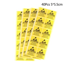 40Pcs Attention Caution Sticky Sticker Adhesive Warning Label Reminder For ESD Static Sensitive Device Electronic Components