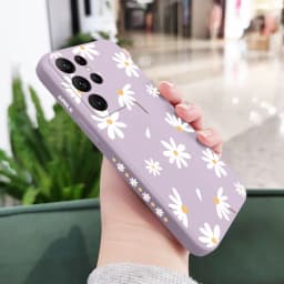 Plain Daisies Phone Case For Samsung Galaxy S24 S23 S22 S21 S20 Ultra Plus FE S10 S9 S10E Note 20 Ultra 10 9 Plus Cover