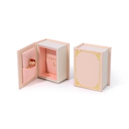 1PC PU Leather Book-shaped Ring Box With Suede Fabric Lining Creative Flip Lid Magnetic Ring Holder Jewelry Gift Case Accessorie