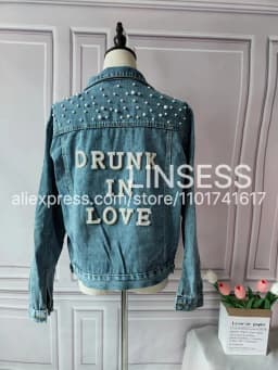 BRIDE Rhinestone and Pearl Denim Jacket Custom Mrs. Jean Jacket Wifey Denim Personalized Bridal Wedding Jacket Bride to Be Coats