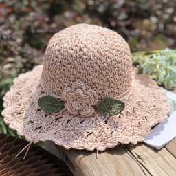Women's Summer Sun Hat Wide Brim Elegant Crochet Straw Hat Fresh Holiday Seaside Beach Hat for Outdoor Sports Hiking Travel