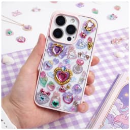 Kawaii Delicate 3D Relief Stickers Gemstone Gilding Stickers Scrapbooking Diy Journal Stationery Sticker Deco School Supplies