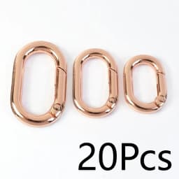 10/20Pcs Spring O Ring Buckles 13-32mm Openable Loop Carabiner Clip Hook for Bag Strap Keyring DIY Craft Hardware Accessories