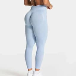 Women's Seamless Gym Solid Color Sports Pants White Edge Waist Tight High Waist Hip Lifting Yoga Pants Running Exercise Pants