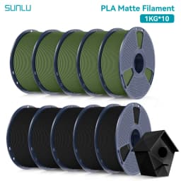 SUNLU PLA Matte 10KG1.75mm ±0.03mm 1KG/2.2LBS 3D Printer Filament PLA High Transparency Fast 2-7 Days Delivery RoHS Reach