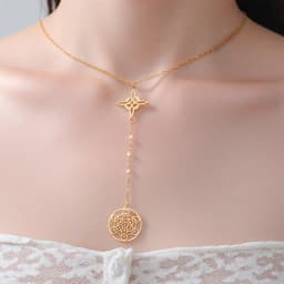 Dawapara Witch Knot and Metatron Pendant Necklace Wicca Good Luck Protection Talisman Stainless Steel Mystical Spiritual Jewelry