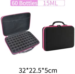 Essential Oils Carrying Case EVA Travel Storage Organizer Essential Oil Case with Foam Insert Portable for30/60 Bottles 10/15 ML