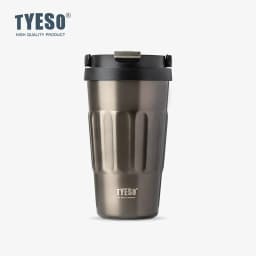 Tyeso 400ML/500ml Vintage Vacuum Flasks Insulated Coffee Mug 304 Stainless Steel Portable Travel Cup Handheld Thermos Hot Cold