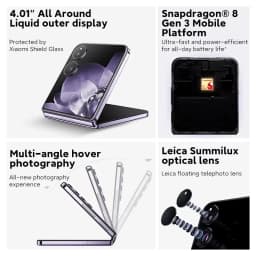 Global Version Xiaomi MIX Flip 67WHyperCharger 12GB 512GB Leica 50MP Camera 6.86" 120Hz Display Snapdragon 8 Gen 3 Smartphone