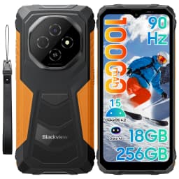 Blackview FORT 1 Rugged Phones, 6.65-inch Android 15 AI Smart Phone 6GB RAM 256GB+2TB ROM, Unisoc Tiger T615 10000mAh Cellphones