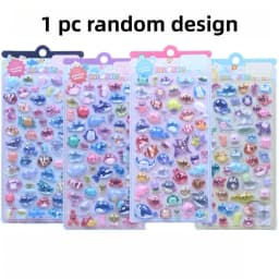 1 pc/4 pcs Cute Marine Fish Shark 3D Relief Stickers Scrapbooking Diy Journal Cute Stationery Sticker School Gift