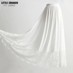 Chinese Style High Waisted Lining Petticoat Long Pleated Skirt Maxi Bottom Ladies White Black Lace Skirt for Hanfu