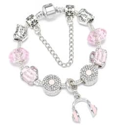 2024 Trendy Silver Cokor Love Key Charm Bracelet With Murano Glass Beads Bracelets For Women Wife Jewelry Pulseras Dropshipping