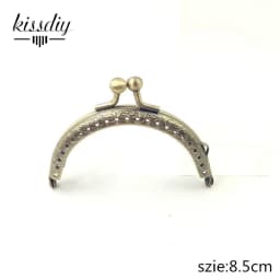 10PCS 6.5 7.5 8.5 10.5 12.5 15 20CM Semi-Circle Metal Purse Frame for Bag DIY Handmade Kiss Lock Wedding clutch frame Accessory