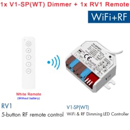 Skydance V1-SP(WT) 1CH V3-SP(WT) 3CH V5-SP(WT) 5CH Tuya APP WiFi 2.4G RF Wireless LED Controller Push Switch for DC12V 24V Strip