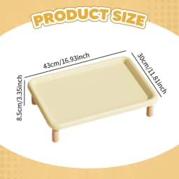 Elevated Cat Food Bowl Platform Portable for Automatic Pet Feeders Raised Feeding Stand Wooden Support for Cats and Dogs
