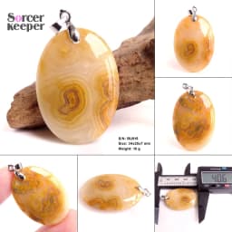 High Quality Pendentif Real Natural Crazy Lace Agate Stone Pendant Chains Necklace For Women's & Men's Jewelry Making BK996H