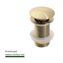 Bathroom Sink Push Down Pop Up Stopper Drain in Brushed Gold,Matt Black,White,Rose Gold,Gold,Chrome Washbasin Accessoires