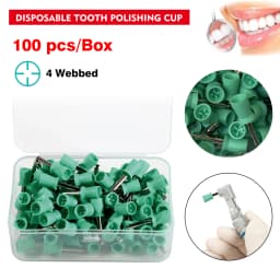 100Pcs/Box Dental Rubber Latch type Polishing Prophy Cups Soft Hard White Blue Green Mix Colorful Polish Disposable Cup Dentist