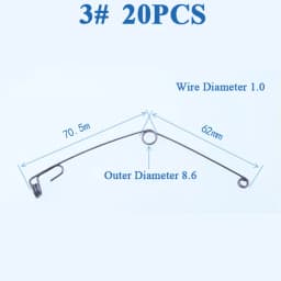 20pcs Stainless Steel Camping Automatic Fishing Device Universal Fishing Tackle Artifact Spring Ejection Hook Fishing Hook