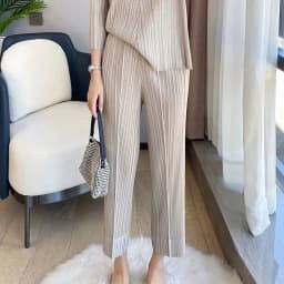 Folded Spring/Summer Nine Split Grandma Pants Loose Large Carrot Harlan Pants Women's Autumn