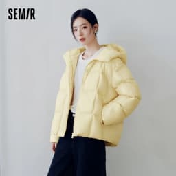 Semir Women Down Jacket 90 Percent Down Fill Waterproof Oil Resistant Stain Resistant Thermal Warmth Antistatic Hooded 2026 New
