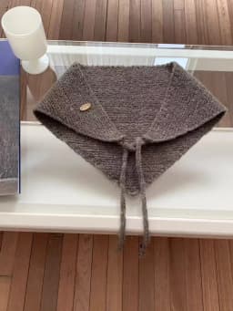Ins Autumn Winter New Wool Knitted Triangle Scarf Solid Color Warm Outer Decorative Shawl Fart Curtain Korean Knitted Headband
