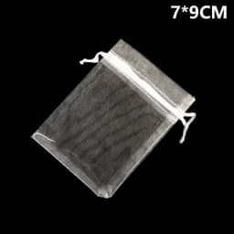 25/50Pcs White Drawstring Pocket Drawable Candy Pouches Organza Gauze Sachet Gift Bags Jewelry Packing Christmas Party Supply