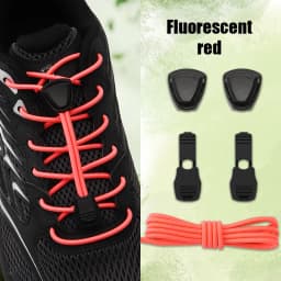 Triangle Lock No-Tie Shoelaces, Elastic Lazy Laces Buckle Set, Durable Replacement Strings for Sneakers & Outdoor Shoes 1 Pair