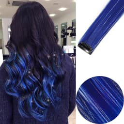 Clip in Hair Extensions 6pcs/pack Colored Party Highlights 22 Inches Multi-colors Straight Hair Synthetic Hairpieces Purple Pink