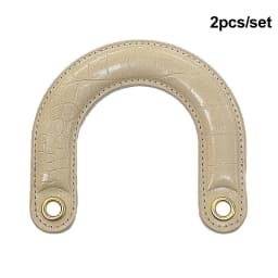 2pcs PU Leather Bag Handles Handmade Handbag Strap Purse Handles Short Bag Belt DIY Bag Replacement Accessories