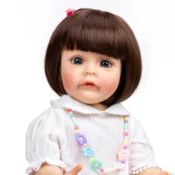 Fit For Doll Head Circumference 32cm To 36cm Silicone Reborn Baby Doll Hair Wig Curly Brown Golden Hair for BJD doll Reborn Doll