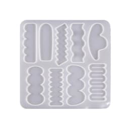 Irregular Hair Pin Mold Silicone Resin Epoxy Barrette Mold Crystal Mould for DIY Crafts Making Accessories