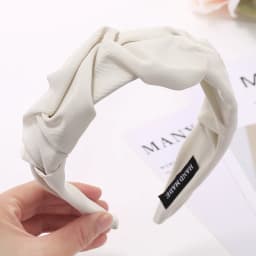 Solid Color Knotted Headband For Women Soft Fabric Wide Hairband Fashion Turban Hair Hoop Girls Daily Hair Accessories
