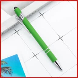 100 Pieces Free LOGO Engraving Ballpoint Pens for Touch Screens Metal Aluminum Handle Push Pen Writing School&Office Supply