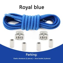 1 Pair Elastic Shoelaces for Sneakers No Tie Shoe Laces Metal Lock Quickly Put on And Take Off Lazy Shoes Lace Round Rubber Band