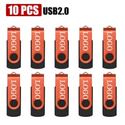 10pcs/lot USB 2.0 USB Flash Drive Flash Memory Card 32GB Pendrive 64GB Usb Stick 4GB 8GB 16GB Memory Stick U Disk Free Logo