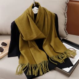 30*180cm Solid Color Women Winter Scarf Warm Thicken Cashmere Shawl Outdoor Tassels Pashmina Lady Wrap Windproof Scarves Luxury