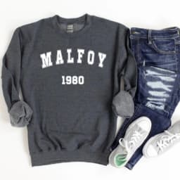 2025 Draco Malfoy Sweatshirt Magic Movie HP Wizard World Pullover Vintage Wizard School Retro Malfoy 1980 Crewneck Sweatshirts