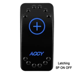Waterproof Rocker Switch with Blue LED | 12V/24V Latching & Momentary (SPST/ DPDT) | for Marine, UTV, ATV, RZR, Automotive